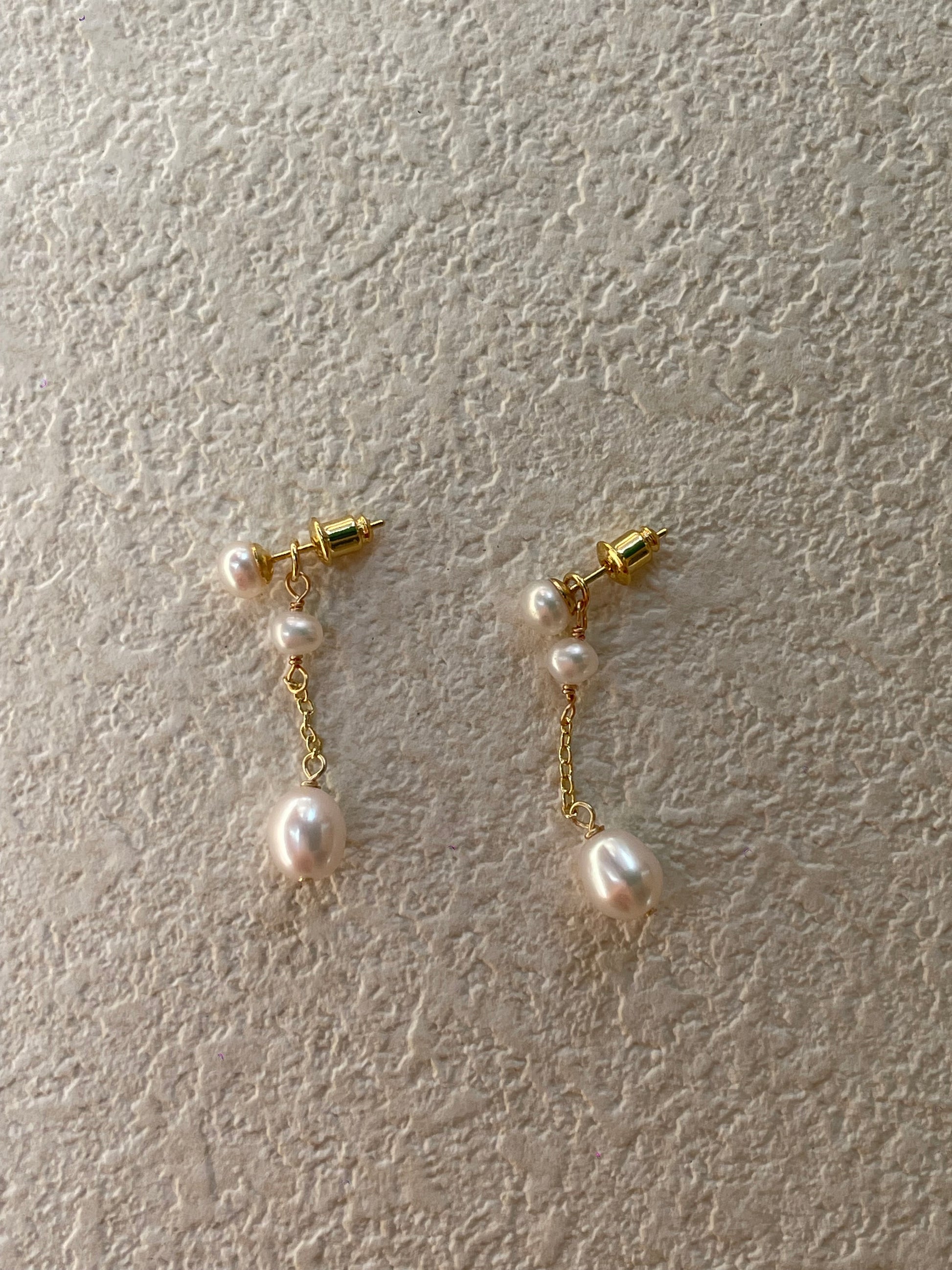 Freshwater Pearl drop Earrings - Sterling Silver
