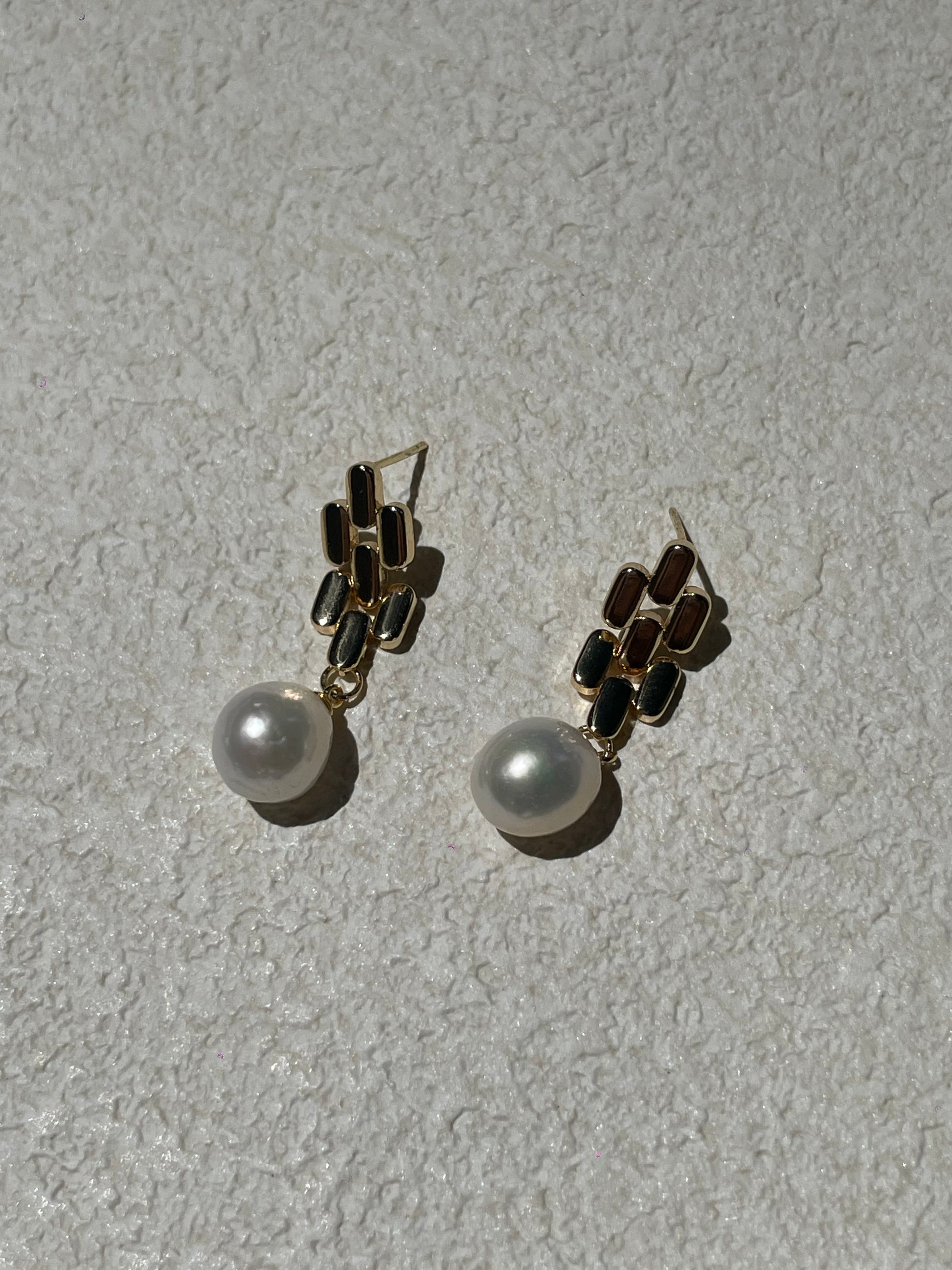 Freshwater Pearl Drop Dangle Earrings - 14K Gold Plated