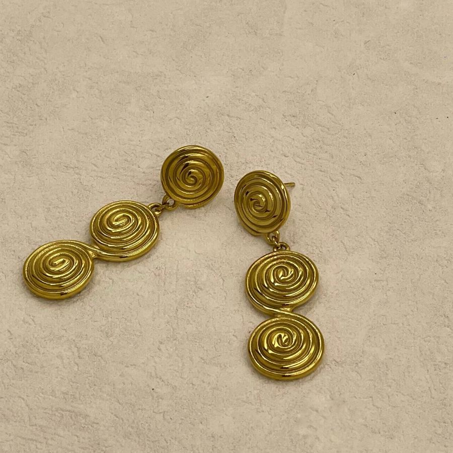 Details for 18k Gold plated drop earrings, elegant