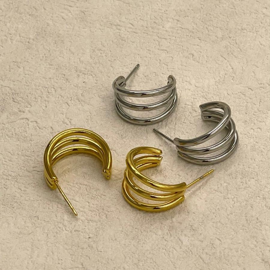 18k Gold Plated C Hoops Earrings