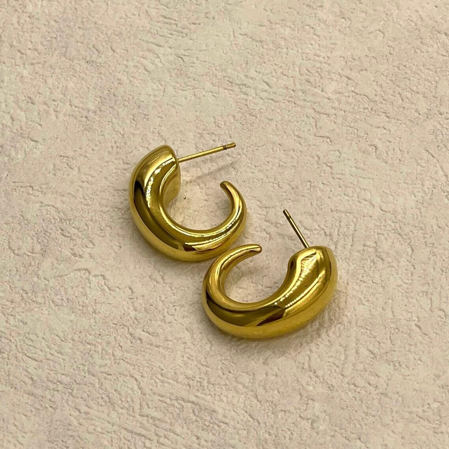 Details for Earrings with 18k Gold Plated, horn shape