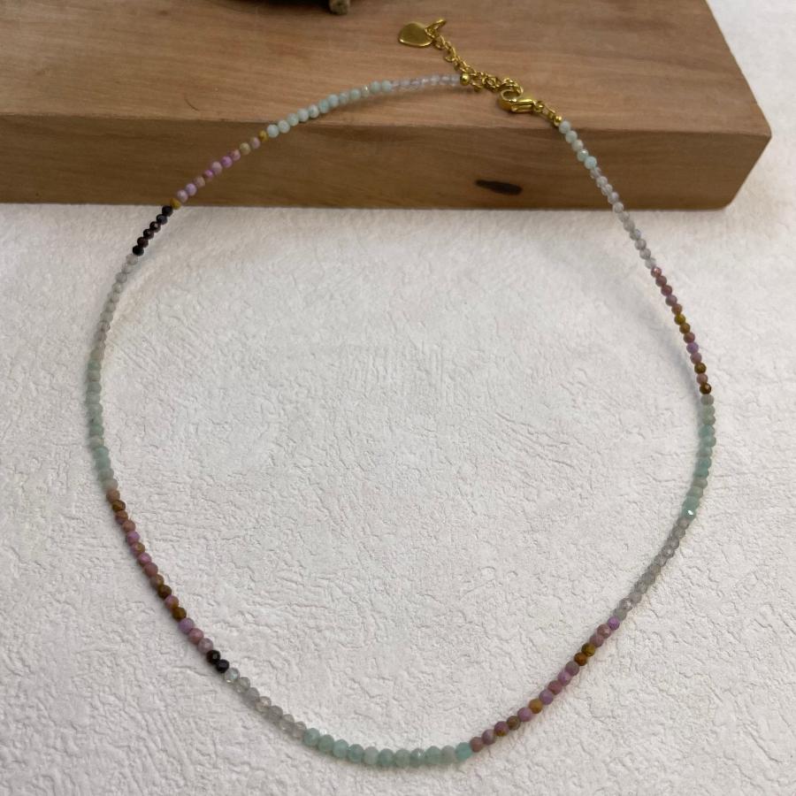 Green and Purple Beads Necklace