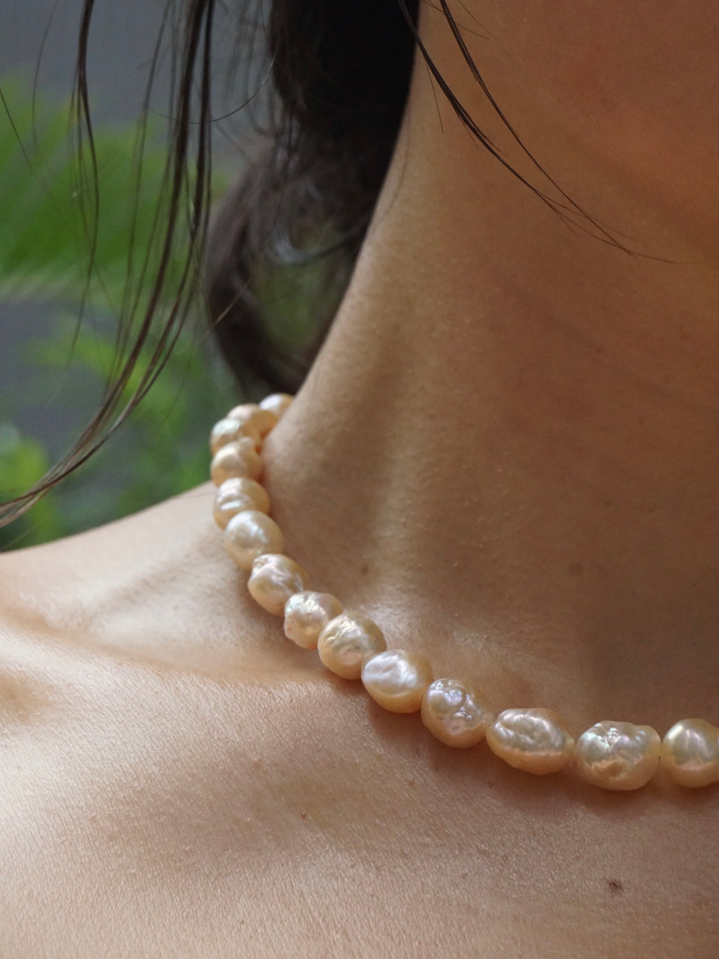 Elriza 9-10mm Freshwater Baroque Pearl Necklace