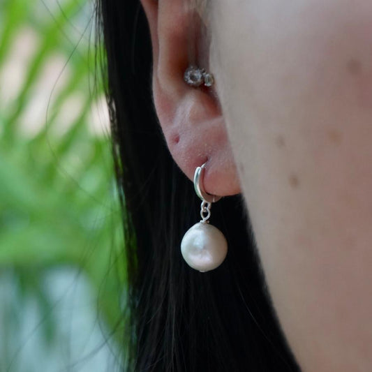 Dakota Silver Freshwater Pearl Drop Earrings