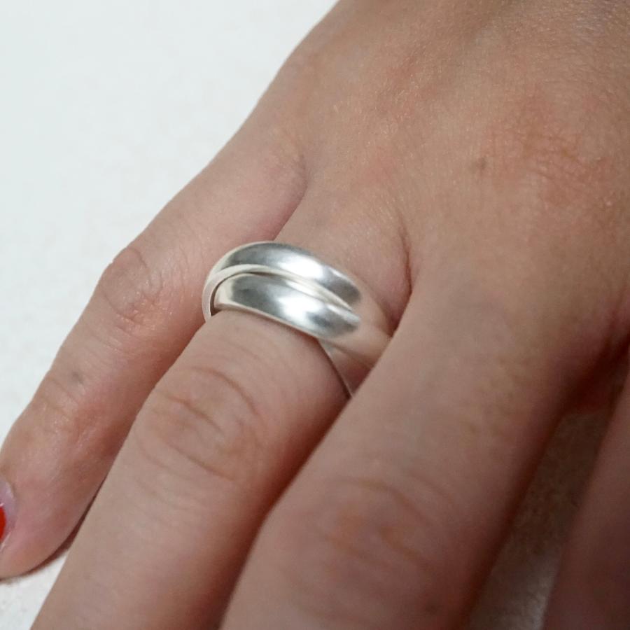 Damian Triple Interwined Sterling Silver Ring-2