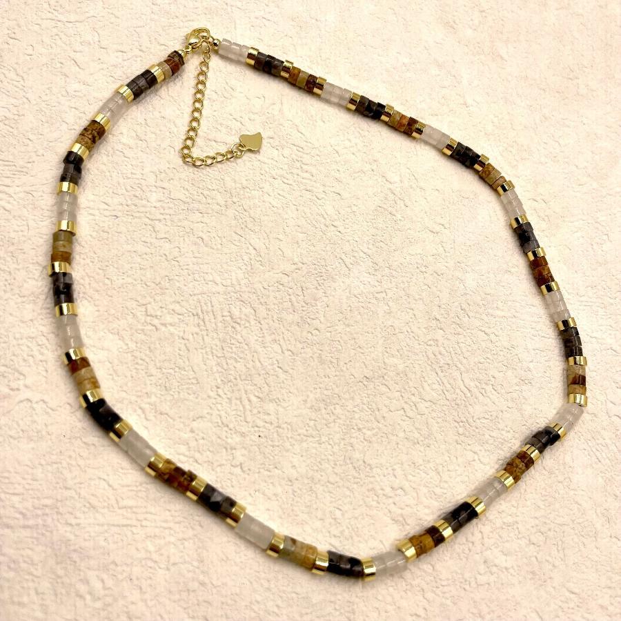 Details of Catalina Colorful Natural Stone Necklace