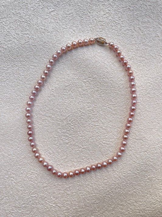 Eydie 6–7mm Freshwater Pinky Pearl Necklace - Sterling Silver