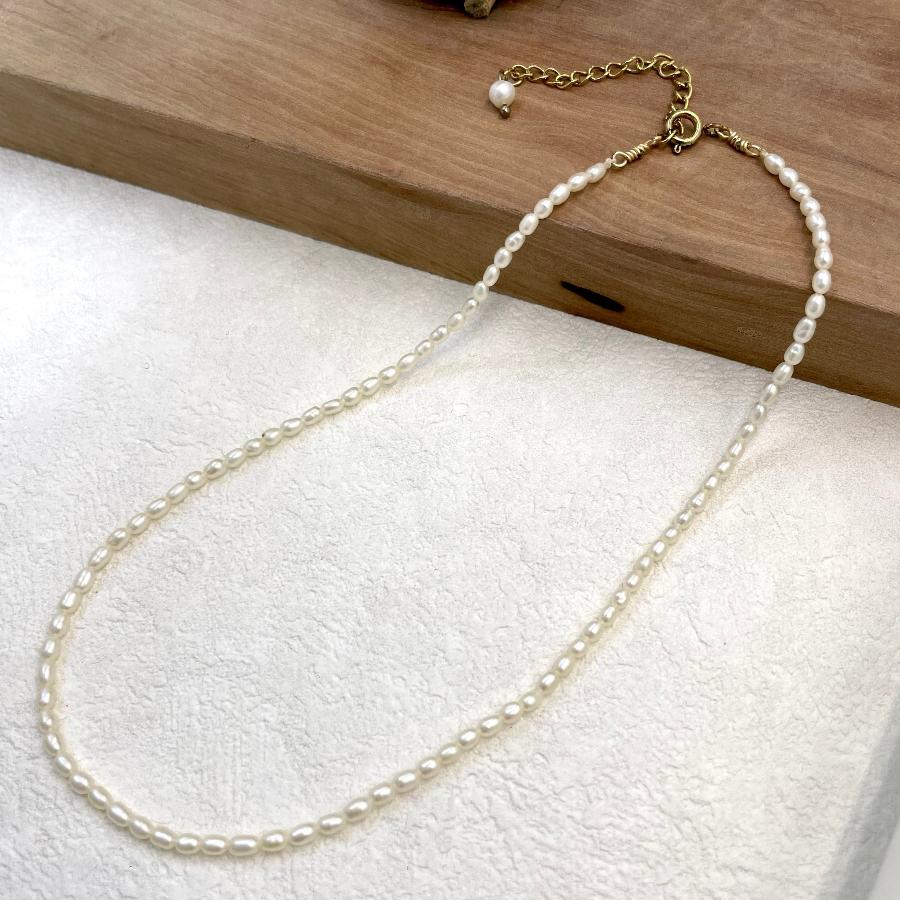 Mini Pearls Choker - 18k Gold Plated, Tiny Pearls Choker