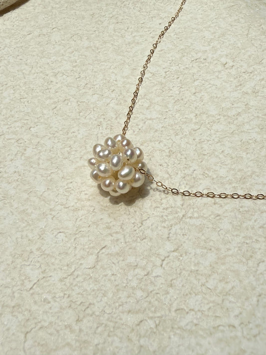 Elrose Single Clustered Mini Freshwater Pearls Ball Pendant