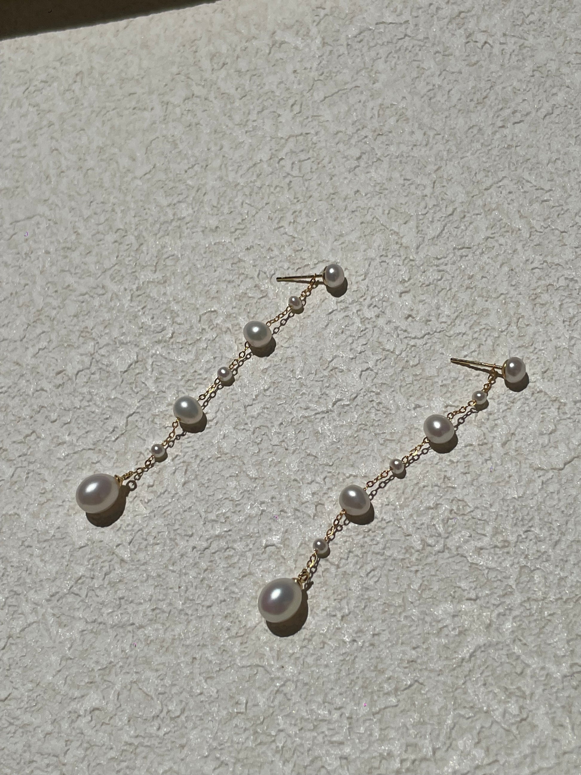 Freshwater Pearl Drop Earrings - Sterling Silver