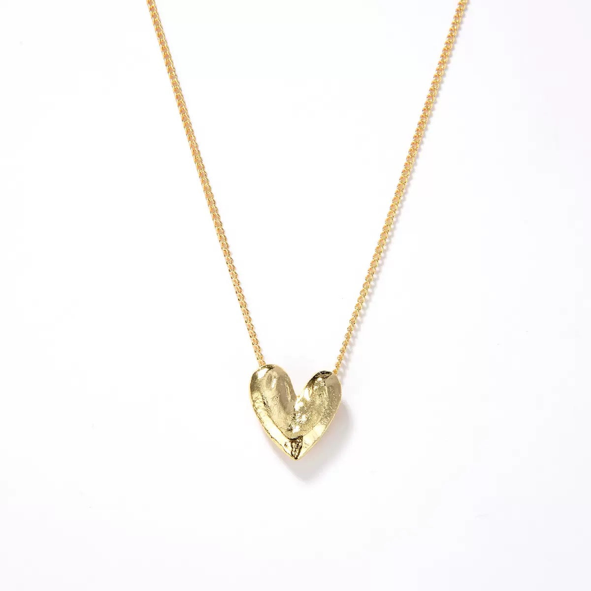 Faith Golden Heart Pendant - Sterling Silver