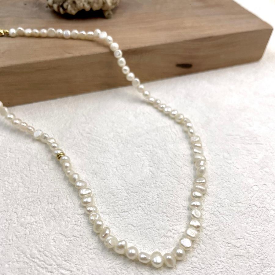 18k gold plated baroque pearl choker