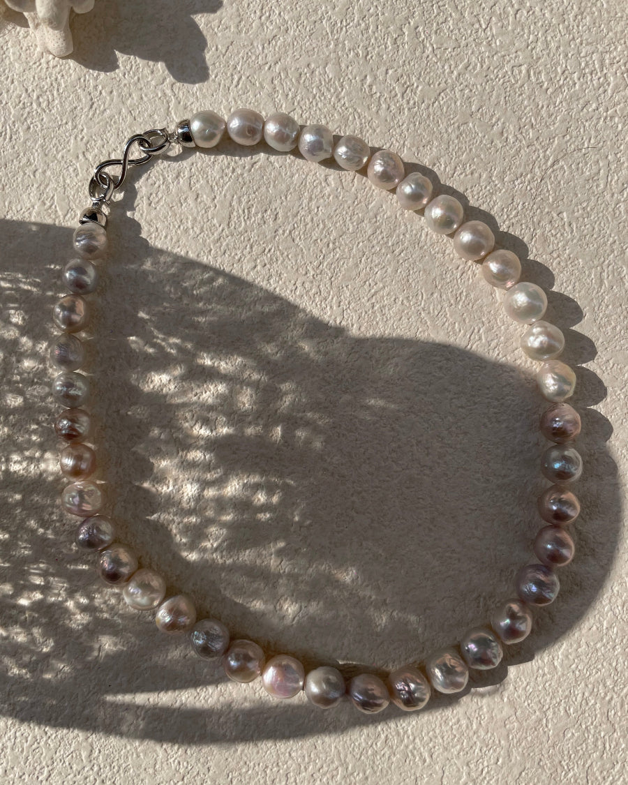 purple and pink mermaid pearl necklace