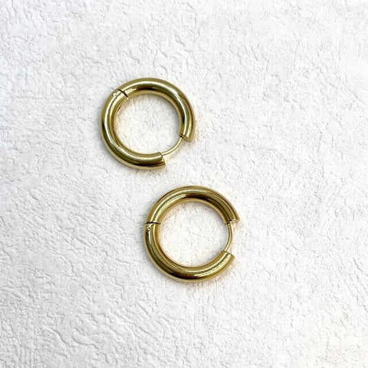 18k Gold Plated Chunky Hoop Earrings