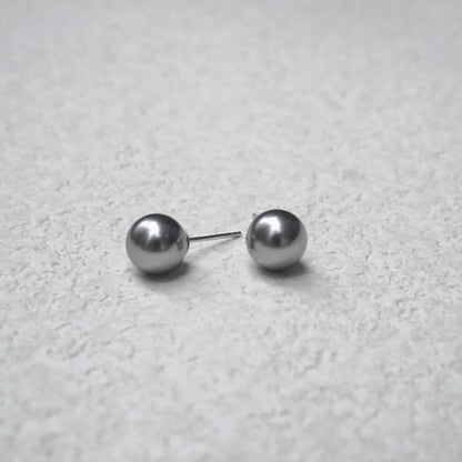 Akoya Grey Single Pearl Studs_2