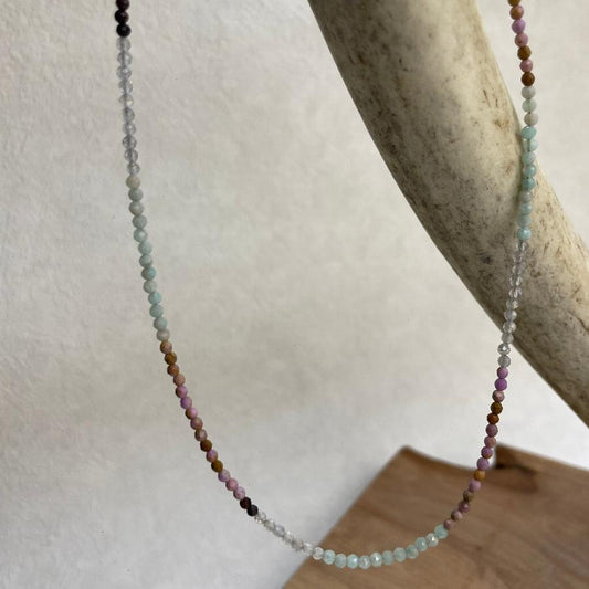 Green and Purple Beads Necklace