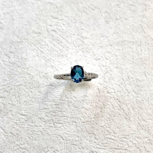 London Blue Topaz Solitaire Ring