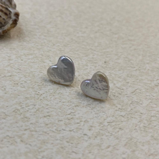 Daniela Heart Shape Freshwater Pearl Earrings