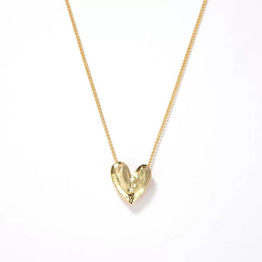 Faith Golden Heart Pendant - Sterling Silver