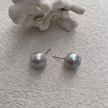 Large Blue and purple Pearl Studs