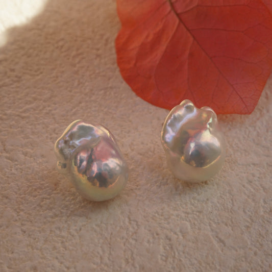 large_high lustrous baroque_pearl_stud_earrings